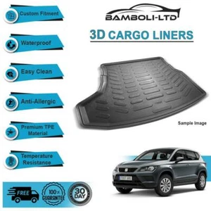 3D CARGO LINER BOOT LINER REAR TRUNK MAT FOR Seat Ateca 2016-UP 4x4 - Picture 1 of 4