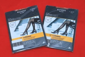2 PAAR ❁KUNERT✭FLY&CARE 40✭Gr.42-44/III✭Stützende Strumpfhose/Reise✭LUFTHANSA - Bild 1 von 5