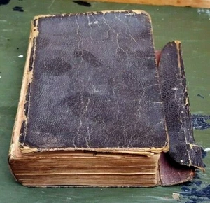 1868 Antique New York American Bible Society signed Jeanette Nourland 1937 221l6 - Bild 1 von 12