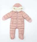 M&Co Baby Pink Polyester Coverall One-Piece Size 6-9 Months - Rainbows And Stars