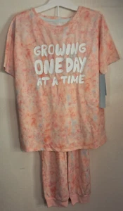 CAT & JACK 3 PIEZAS PJS NIÑAS XL 14 CAMISA PANTALONES CORTOS CRECIENDO UN DÍA A 2423 E 4 - Imagen 1 de 2
