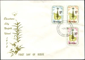 Juego de 3 cubiertas de primer día sin dirección de la isla de Norfolk 1975 edición de Navidad, en muy buen estado - Imagen 1 de 1