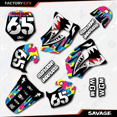 CMYK Savage Camo Racing Graphics Kit fits 98-01 KTM 65sx 65 sx Decal sx65 Foto 1 de 3
