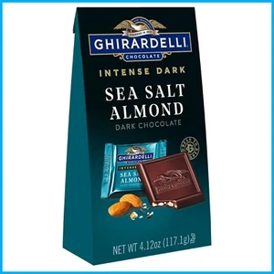 Intense Dark Sea Salt Almond Dark Chocolate Squares, Medium Bag - Gluten-Free - Picture 1 of 12