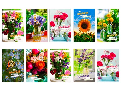 10 Geburtstagskarten je Set Geburtstag Grußkarte Glückwunschkarte mit Umschlag - Bild 1 von 4