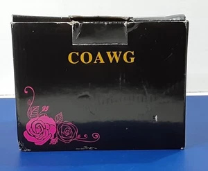 COAWG 11OZ BLUE ROSE GLASS MUG AND SPOON ~PRE-OWNED~ - Picture 1 of 9