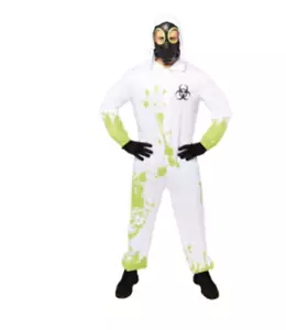 Hazmat Suit Hazardous Stag Night Hen Night Fancy Dress Costume - Picture 1 of 3