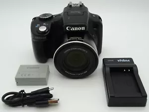 Canon Powershot SX50 HS Digitalkamera Schwarz Display ohne Funktion-Vom Händler- - Bild 1 von 8