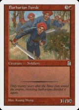 Barbarian Horde Portal Three Kingdoms NM Red Common MAGIC MTG CARD ABUGames