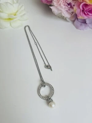 Collana in acciaio Morellato Eclipse Con Cristalli E Perla - Immagine 1 di 4