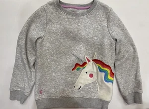 Pre Owned Joules MacKenzie Unicorn Sweatshirt Size 8 YR - Picture 1 of 11