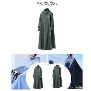 Long Raincoat Portable with Drawstring Hood Water Resistant Rain Coat Rain Cape - Picture 1 of 29