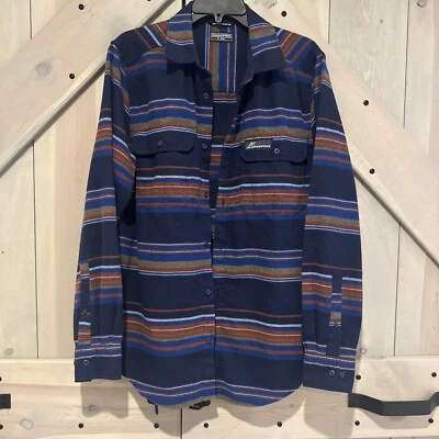 Camisa Craghoppers Azul Rayas Algodón Grueso Manga Larga M Foto 1 de 4