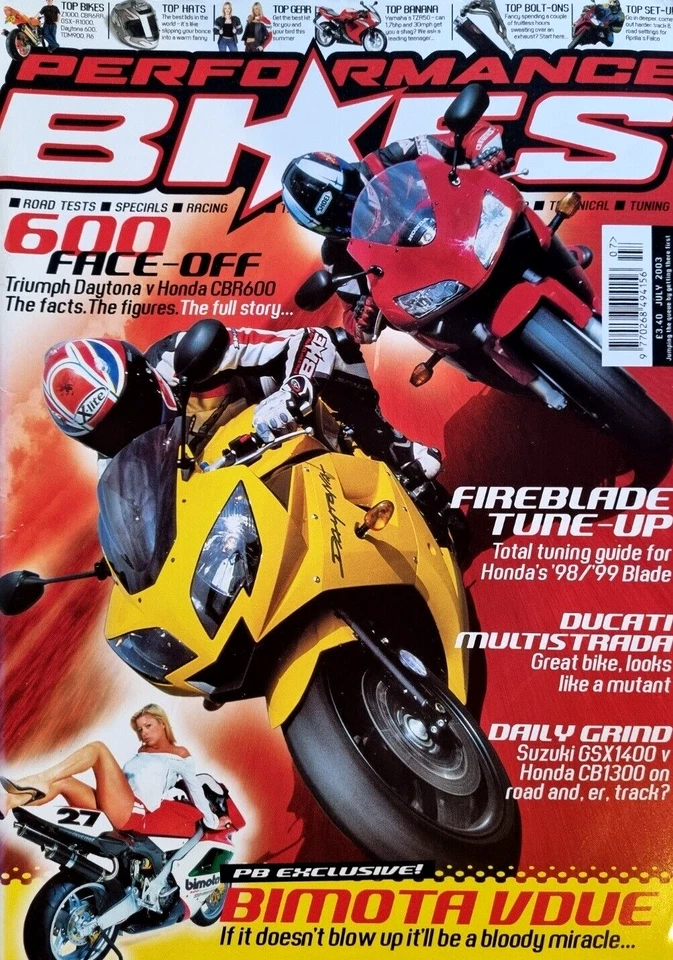 PERFORMANCE BIKES MAGAZINE JULY 2003 FIREBLADE TUNE-UP GUIDE! Edition VINTAGE - Image 1 of 1