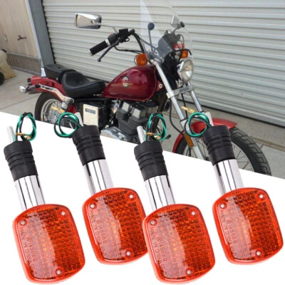 4x Turn Signal Blinker Lights For Honda Rebel CA250 CMX250 400 Shadow 500 VT500C - Image 1 of 4