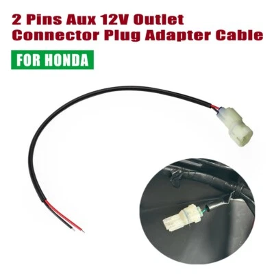 Cable adaptador conector enchufe conector auxiliar 12V 2 pines para Honda CB 650F/R 500F/R/X Foto 1 de 4