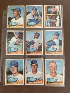 1965 Topps Los Angeles Dodgers 9 Card Lot VG/EX - Picture 1 of 2