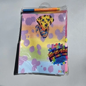 Vintage Lisa Frank Dalmatiner Hund Papier All-in-One Schreibwaren Packung Aufkleber Neu - Bild 1 von 2