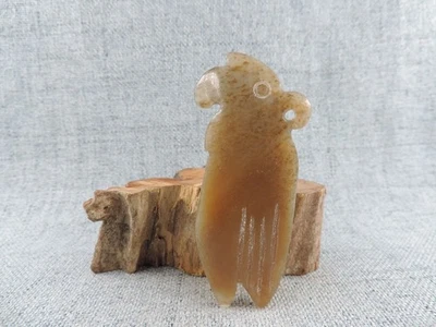 Резная антикварная китайская ручная скульптура птица нефрит кулон Hnad - Изображение 1 из 4