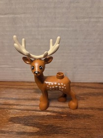 Lego Duplo REINDEER with Antlers Christmas Santa Claus Sleigh Winter Zoo Deer