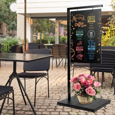 Chalkboard Signs with Stand, 43" x 19" Double-Sided Chalk Board, Chalk Board ... - Image 1 of 4