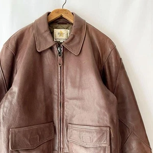 Golden Bear G-8 Leather Jacket 80s-90s USA Made Men's size 40 vintage - Picture 1 of 10