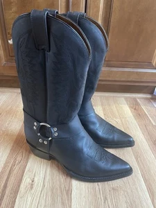 Rodeo Bravo Black Harness Cowboy Boots 11D! Great! Make An Offer! - Picture 1 of 11