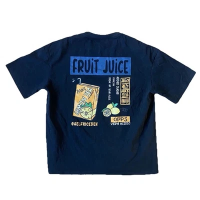 Elfric Eden Designer Y2K “Fruit Juice Opps” Graphic Tee Size Large - Image 1 of 4