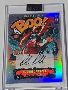 2025 Wild Card Haunted Hits Corbin Carroll True Color Match 1/1 Auto Boo Arizona - Picture 1 of 6
