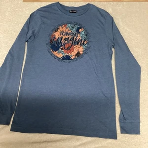 Love In Faith Pullover LS Shirt Blue Sz M “ I Can Only Imagine “EUC - Picture 1 of 12