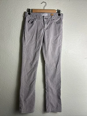 Calça de veludo cinza feminina Pilcro and The Letterpress vintage fina tamanho 27x32 - Imagem 1 de 4