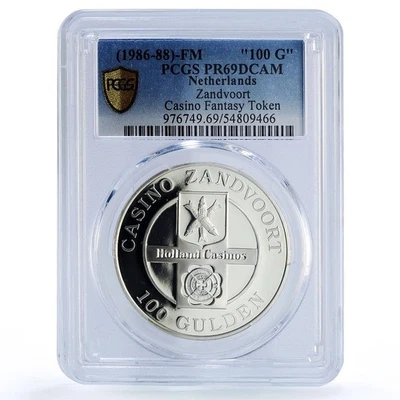 Netherlands Zandvoort Casino Fantasy Token PR69 PCGS silver 1986 - 1988 FM - Image 1 of 4
