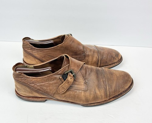 MOCASSINO TIMBERLAND BOOT COMPANY WODEHO MONK STRAP PELLE MARRONE UOMO US 12 HOT