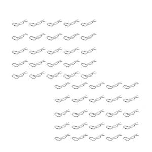 100pc Stainless Steel Pin Shell Body Clips Steel For RC Model Car HPI HSP Parts - Picture 1 of 13