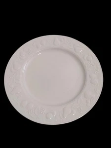 Sasaki Japan Orchard 12" Serving Plate Platter White Embossed Rim Fruit Leaves  - Picture 1 of 15