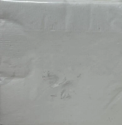 (50) WHITE COCKTAIL NAPKIN 3 TIER PREMIUM ELEGANT CATERERS/WEDDINGS/USA MADE - Image 1 of 2