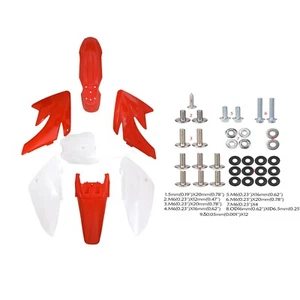 Red Plastics Fender Fairing Kit w/ Bolts For Honda CRF70 XR70 Pit Dirt Bike DB17 - Picture 1 of 10
