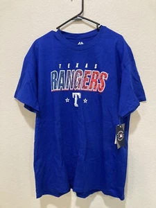 Majestic Men's Texas Rangers MBL Genuine Merchandise T-shirt blue XL - NEW!! - Picture 1 of 4
