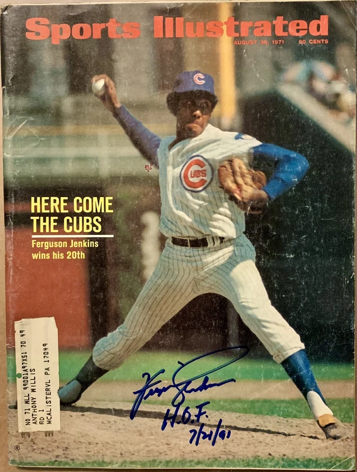 Fergie Jenkins - Signed / Autographed - Sports Illustrated - Chicago Cubs - MLB - Image 1 of 1