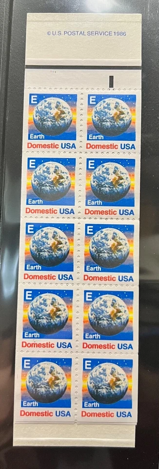 BK157 (2282) "E" SERIES  Booklet of 20 2 panes of 10 Stamps MNH 1986 SCV 13.00 - Image 1 of 1