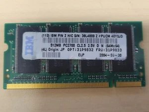 IBM Ram 11S P/N Z H/C S/N: 38L4899 Z (512MB - PC2700) - Picture 1 of 3