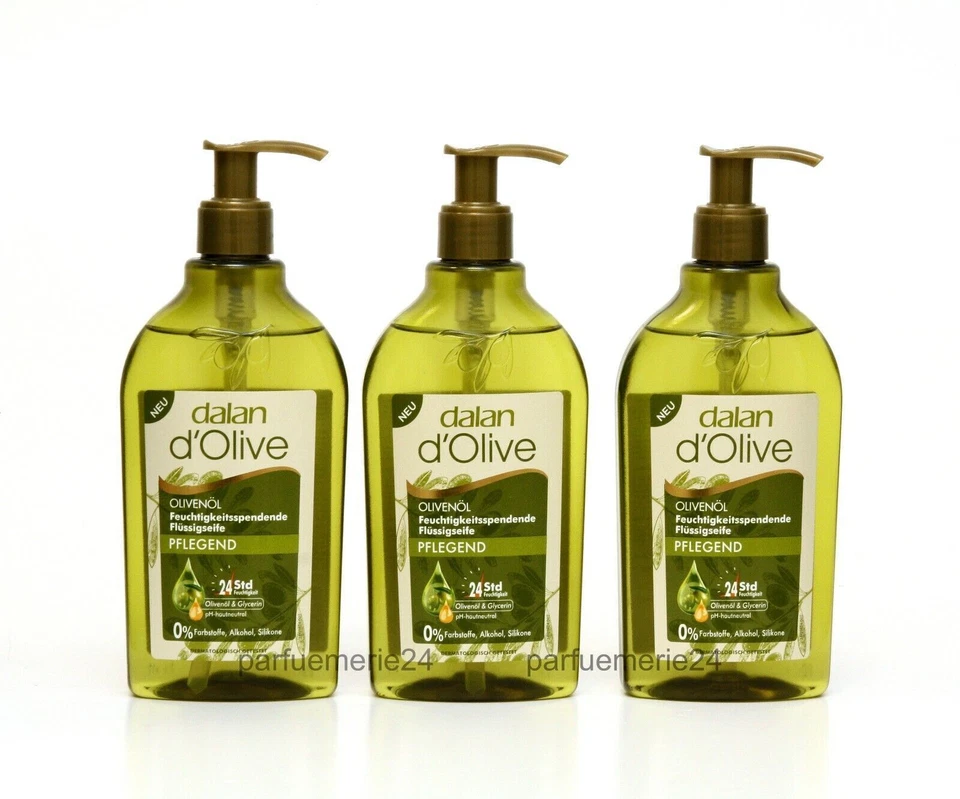 dalan d'Olive Olivenöl Flüssigseife pflegend 3 x 300 ml im Set NEU - Bild 1 von 1