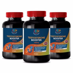 Age Male Sexuality Pills - Testosterone Booster 742mg - Saw Palmetto Oil 3B - Picture 1 of 12