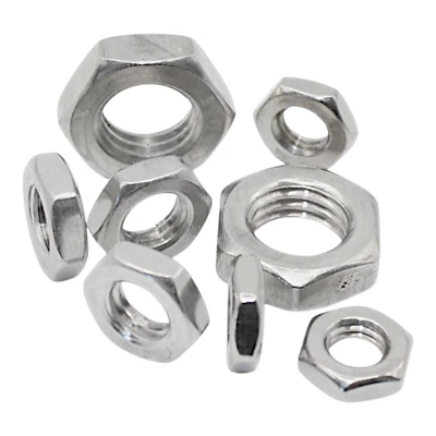 Sechskantmuttern Edelstahl flach V4A M5/M6/M8/M10/M12/M14 DIN 439 seewasserfest+ - Bild 1 von 4