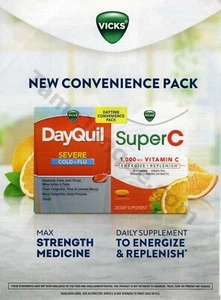 2021 Vicks DayQuil Super C Vitamins Medicine Old PRINT AD Unique Gift? (1941) - Picture 1 of 1