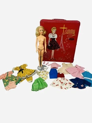 Muñeca Ideal Glamour Misty 1965 ojos centrales lote mixto ropa Tammy Calico Lassie Foto 1 de 4