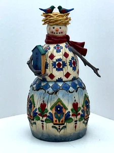 Jim Shore Winter’s Haven Snowman w/ Birds 2003 Heartwood Creek Folk Art C112248 - Picture 1 of 4