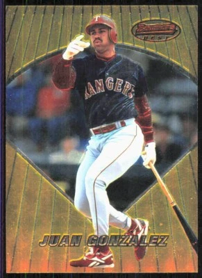 1996 Bowman's Best Juan Gonzalez Texas Rangers #58 Base Card - Image 1 of 2