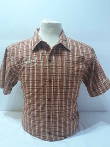 Camisa abotonada manga corta Patagonia para hombre talla mediana naranja algodón orgánico - Imagen 1 de 10