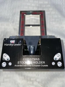 Harvey Lewis Stocking Holder Hanger w/rhinestones picture frame New In Box Cute! - Picture 1 of 4